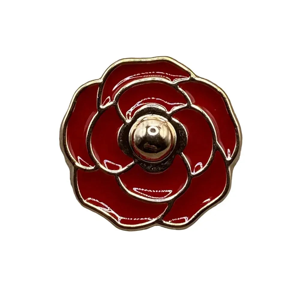 Red and gold rose pin.