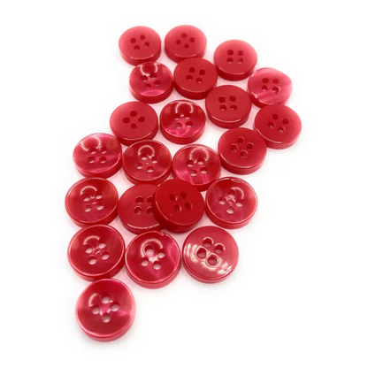 KnitForLess Red 11mm Buttons 4 Hole Baby Cardigans Shirt Knitting Sewing Plastic