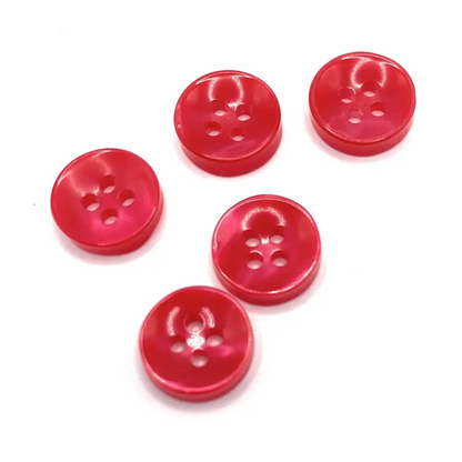 KnitForLess Red 11mm Buttons 4 Hole Baby Cardigans Shirt Knitting Sewing Plastic