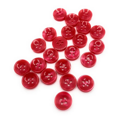 KnitForLess Red 11mm Buttons 4 Hole Baby Cardigans Shirt Knitting Sewing Plastic