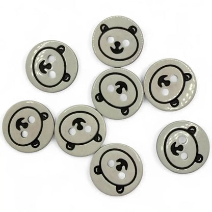Gray bear-faced buttons.