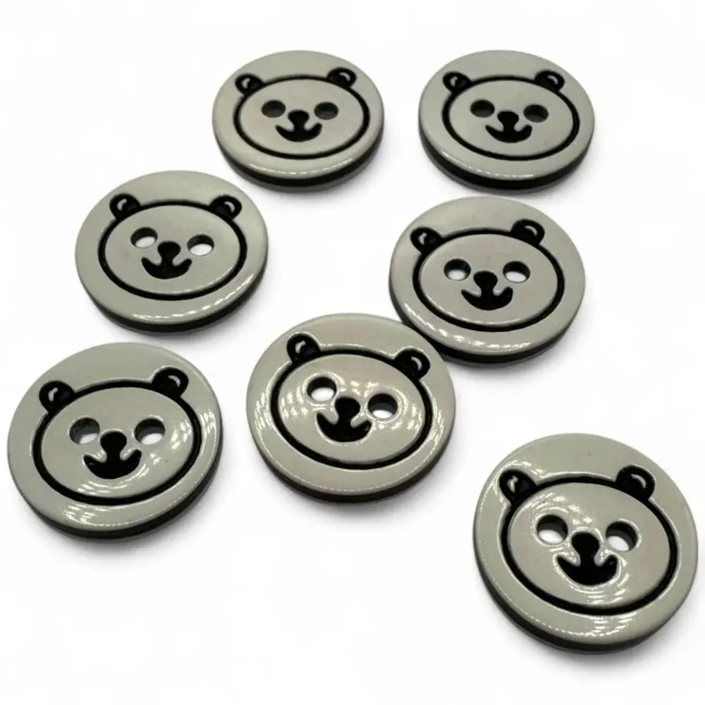 Gray bear-faced buttons.
