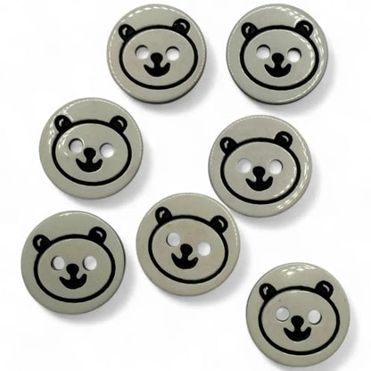 Gray bear-faced buttons.