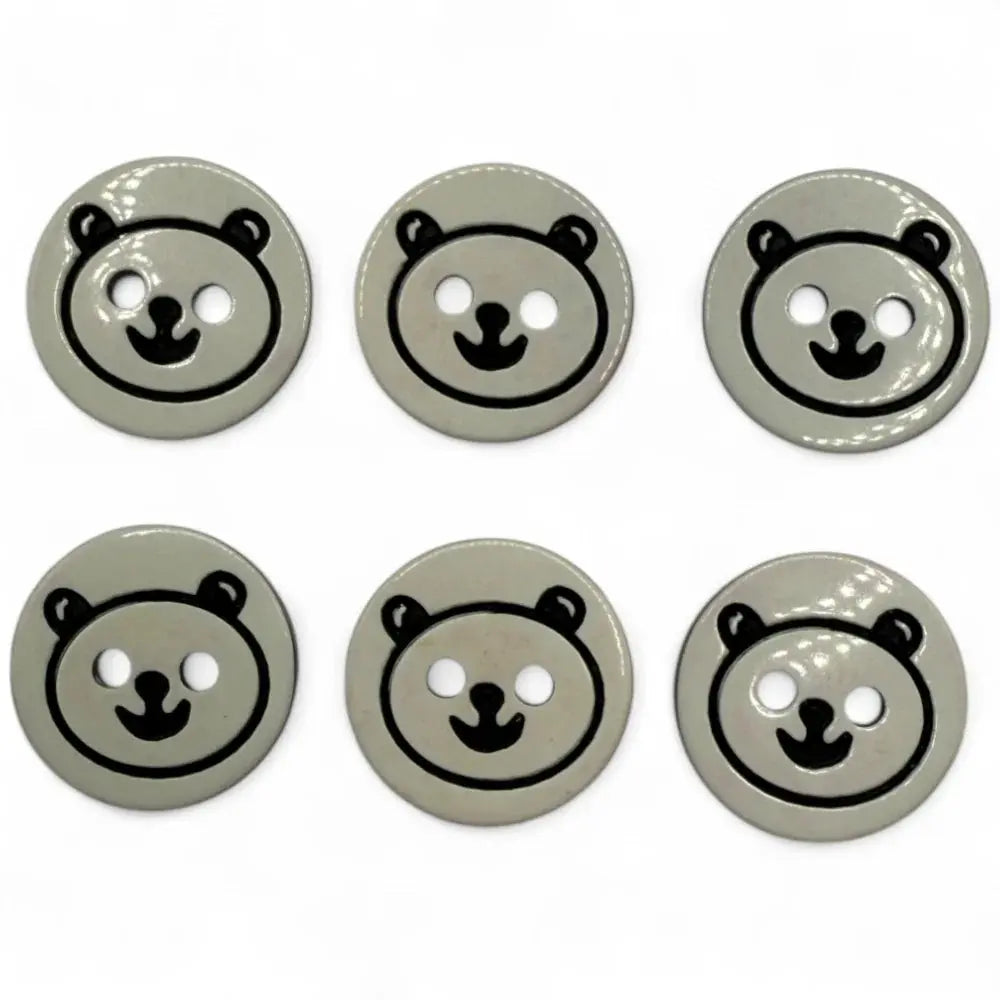 Gray bear-faced buttons.