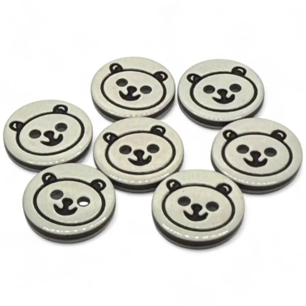 Seven bear-faced buttons.