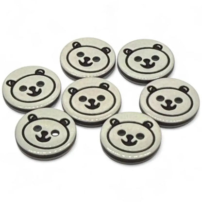 Seven bear-faced buttons.