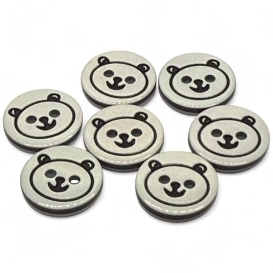 Seven bear-faced buttons.