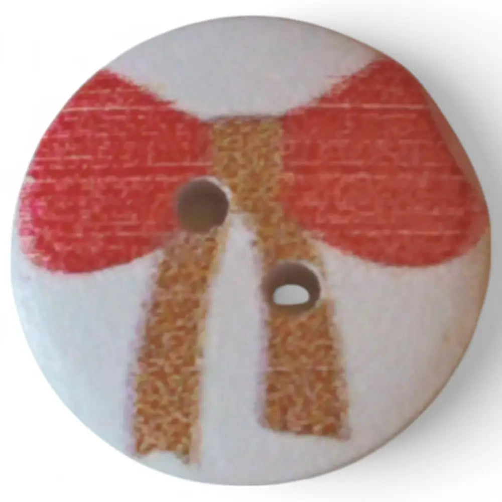 KnitForLess Wooden Bow Buttons 15mm 2-Hole Design for Knitting and Scrapbooking