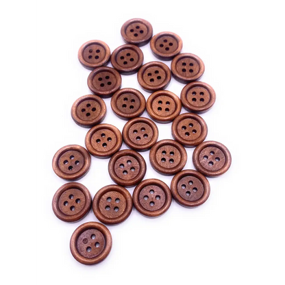 KnitForLess Wooden Brown Buttons 18mm Size 4 Hole Great for Cardigans Sewing Knitting