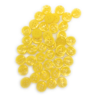 KnitForLess Yellow 11mm Buttons 4 Hole Baby Cardigans Shirt Knitting Sewing Plastic