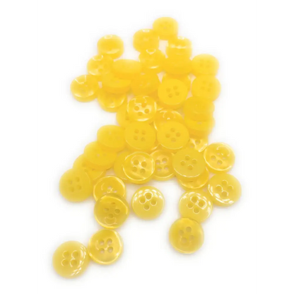 KnitForLess Yellow 11mm Buttons 4 Hole Baby Cardigans Shirt Knitting Sewing Plastic