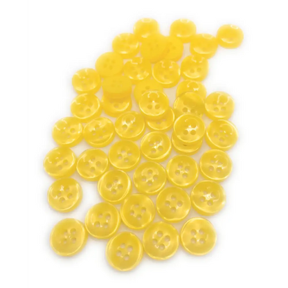KnitForLess Yellow 11mm Buttons 4 Hole Baby Cardigans Shirt Knitting Sewing Plastic
