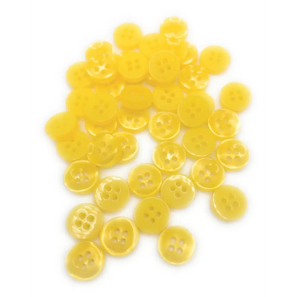 KnitForLess Yellow 11mm Buttons 4 Hole Baby Cardigans Shirt Knitting Sewing Plastic