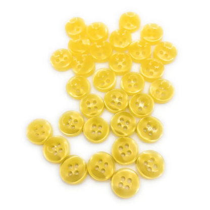 KnitForLess Yellow 11mm Buttons 4 Hole Baby Cardigans Shirt Knitting Sewing Plastic