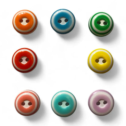 Colorful striped buttons.