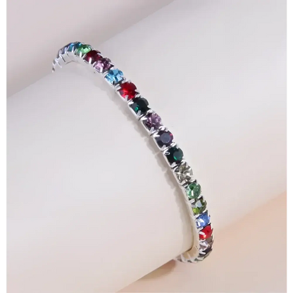 Colorful rhinestone bracelet.