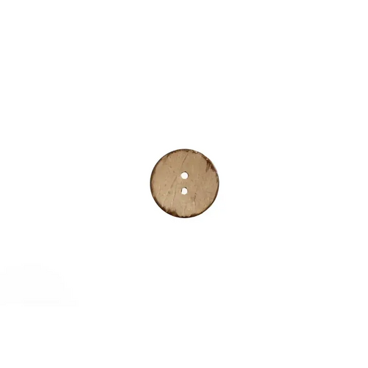 Round, two-hole coconut button.